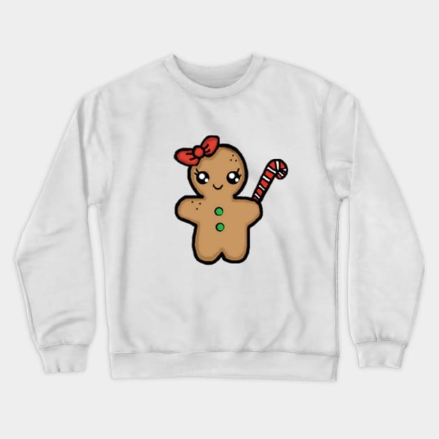 Gingerbread Girl Crewneck Sweatshirt by CatGirl101